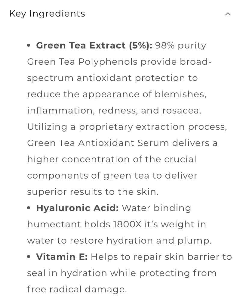 Green Tea Antioxidant Serum