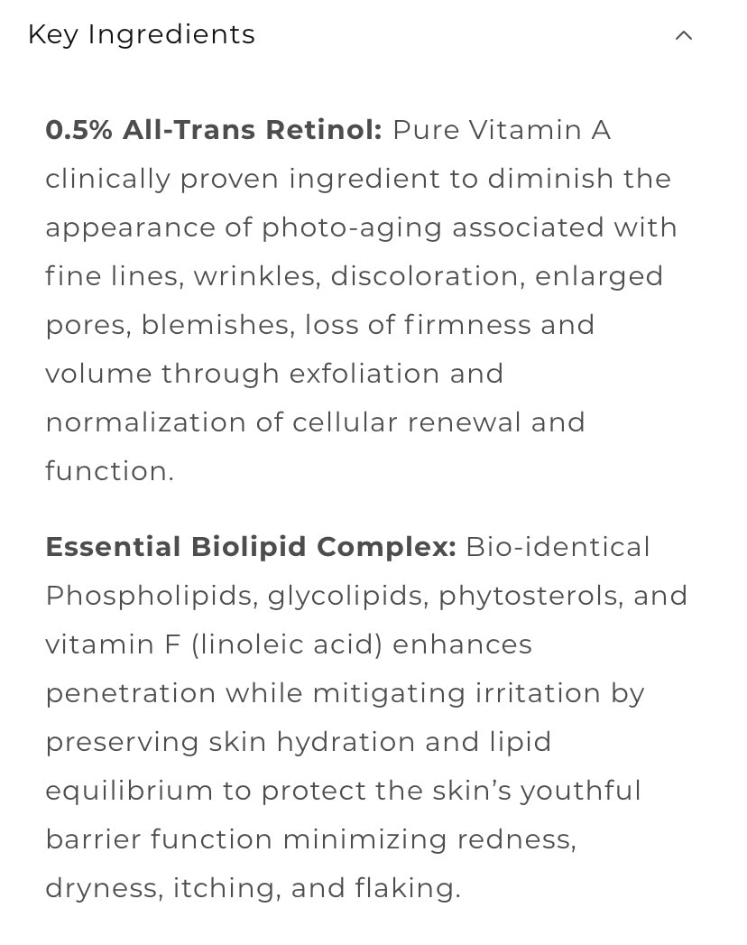 Advanced retinol