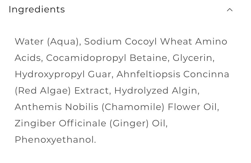 Chamomile cleanser